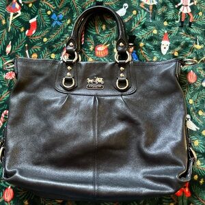 COACH Madison Leather Julianne Black Handbag